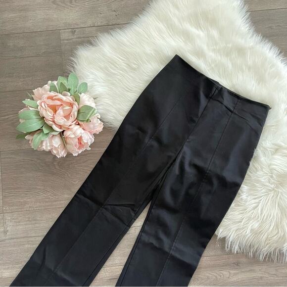 New Joeffer Caoc Techno Black Straight Leg Stretch High Rise Trouser Pants 2 - Picture 3 of 5